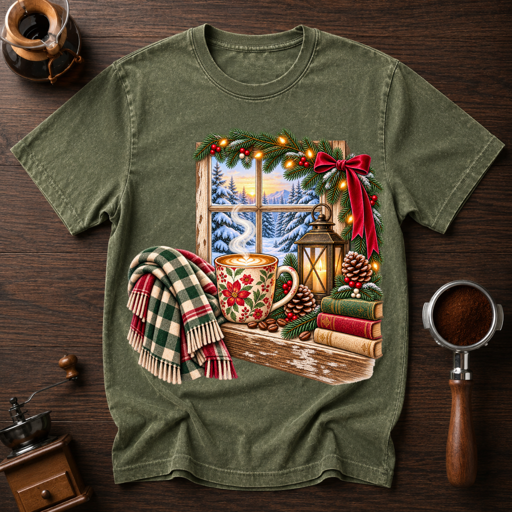Coffee On Christmas Morning Dyed T-shirt