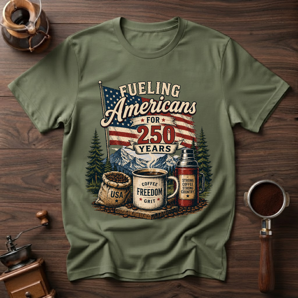 Strong Coffee Strong Country Dyed T-shirt