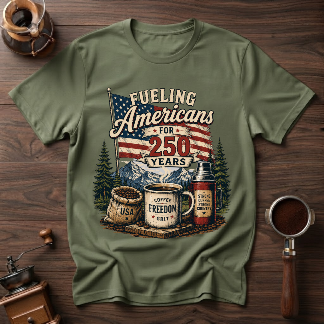 Strong Coffee Strong Country Dyed T-shirt
