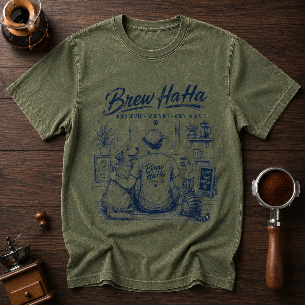 Brew HaHa & Fur Friends Dyed T-shirt