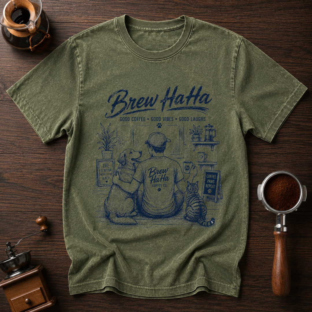 Brew HaHa & Fur Friends Dyed T-shirt