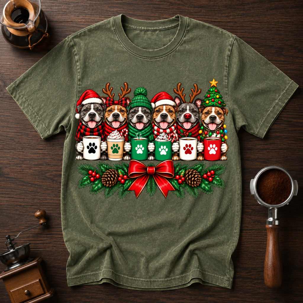 Christmas Pitties Dyed T-shirt