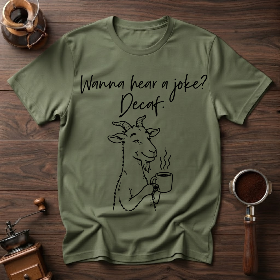 Wanna Hear a Joke? Decaf Dyed T-shirt