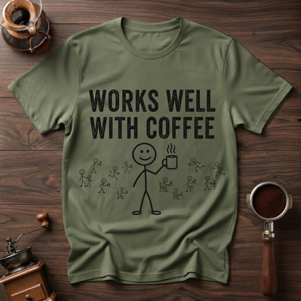 Works Well with Coffee Dyed T-shirt