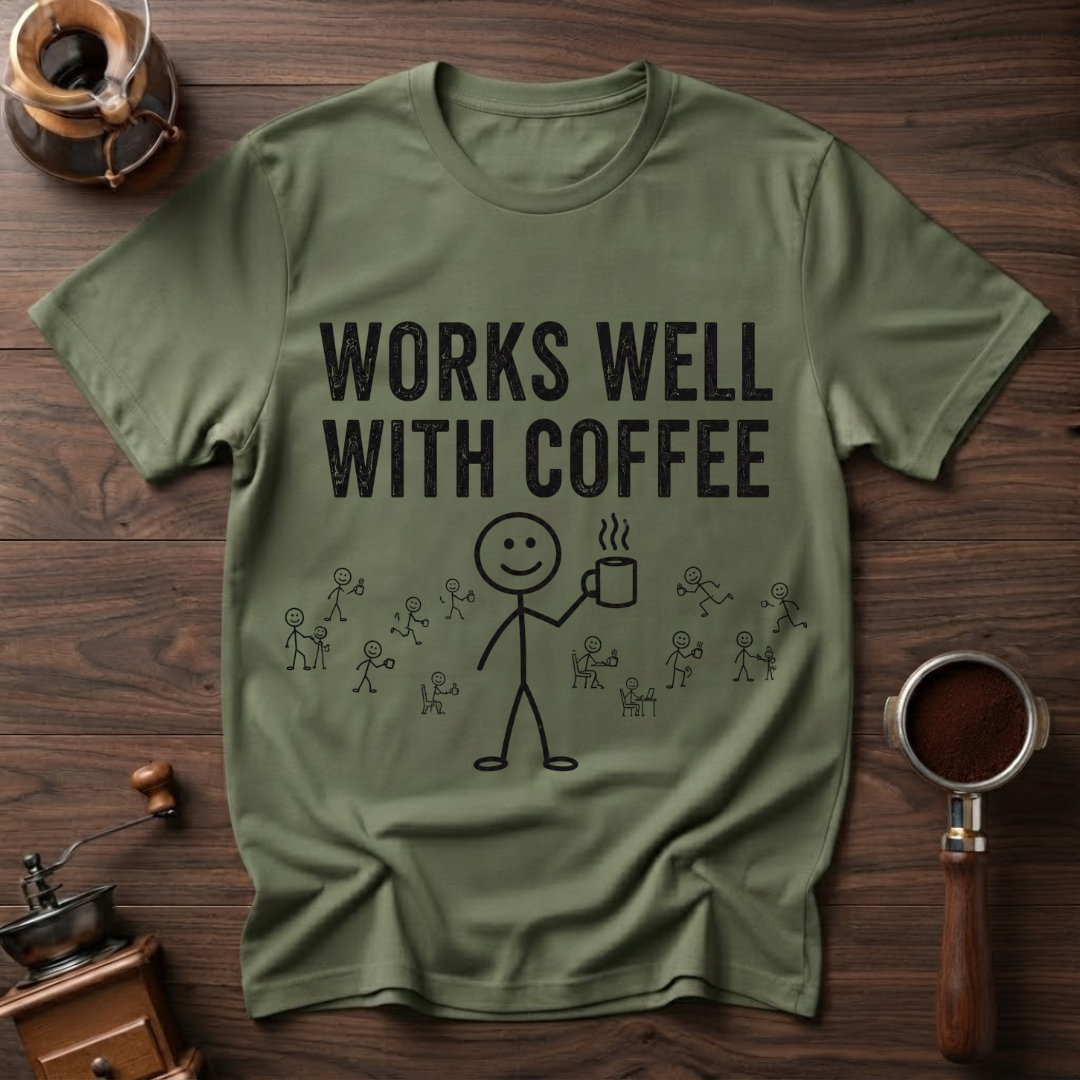 Works Well with Coffee Dyed T-shirt
