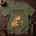 Coffee with my Scaley Bestie Dyed T-shirt