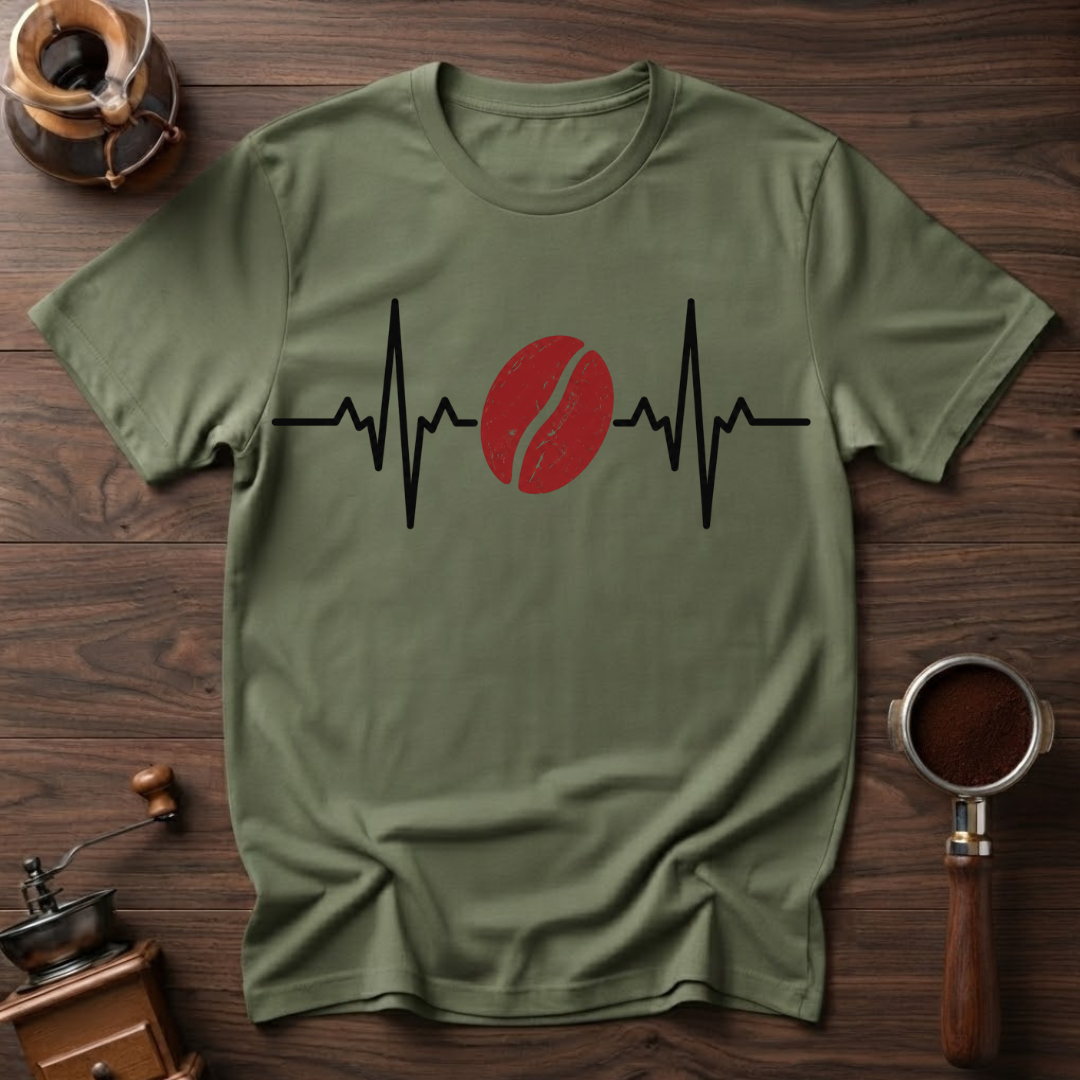 My Heart Beats for Coffee Dyed T-Shirt