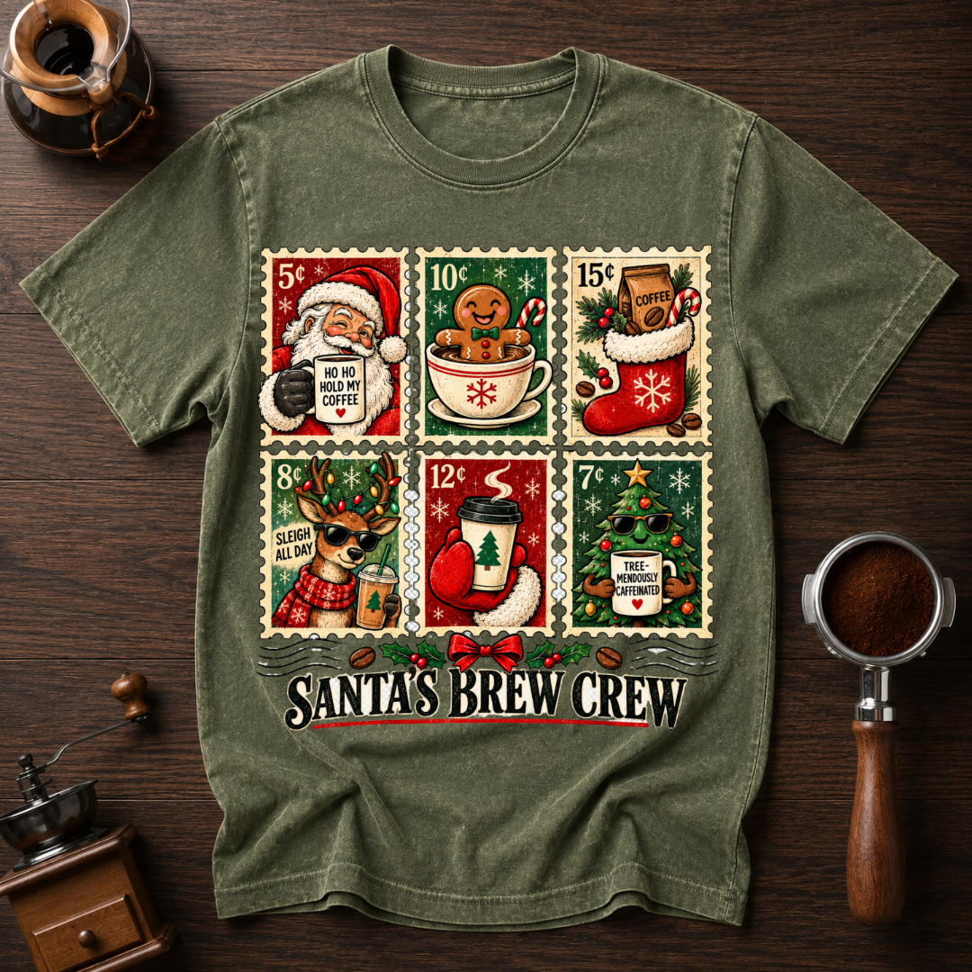 Santa's Brew Crew Dyed T-shirt