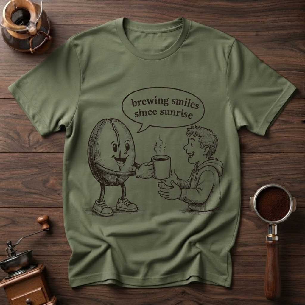 Brewing Smiles Since Sunrise Dyed T-Shirt