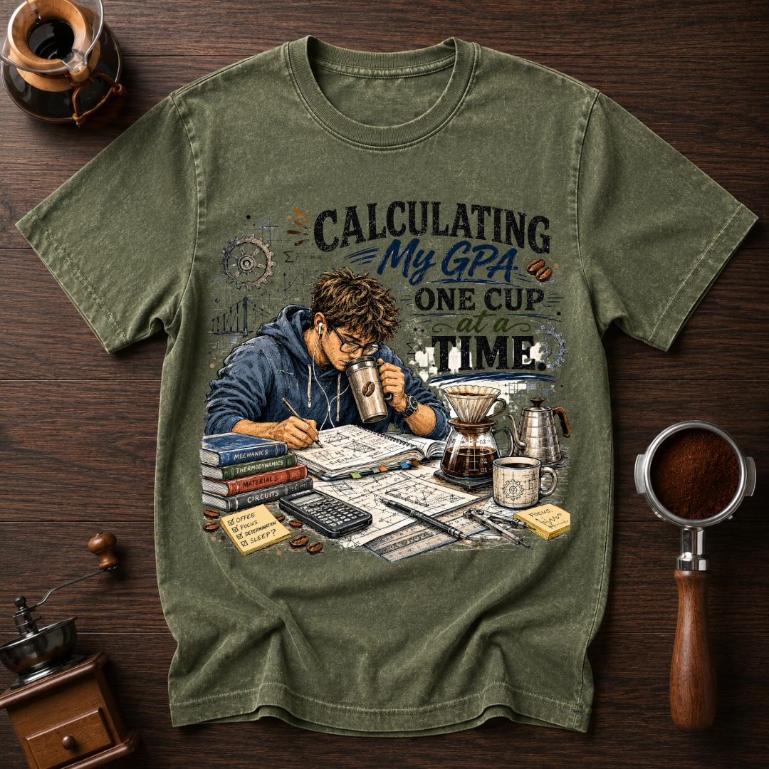 Calculating My GPA One Cup at a Time Dyed T-shirt