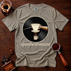 Dark Roast of the Moon Shirt, Pour Over Coffee Tee, 70s Classic Rock Coffee Shirt, Vinyl Record Coffee Lover Gift, Garment Dyed T-Shirt