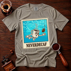 Neverdecaf Shirt, Funny 90s Grunge Coffee Tee, Retro Underwater Coffee Mug Shirt, Alt Rock Coffee Lover Gift, Garment Dyed T-Shirt