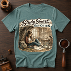 Study Smart Sip Often Dyed T-shirt