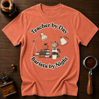 Teacher by Day Barista by Night Dyed T-shirt