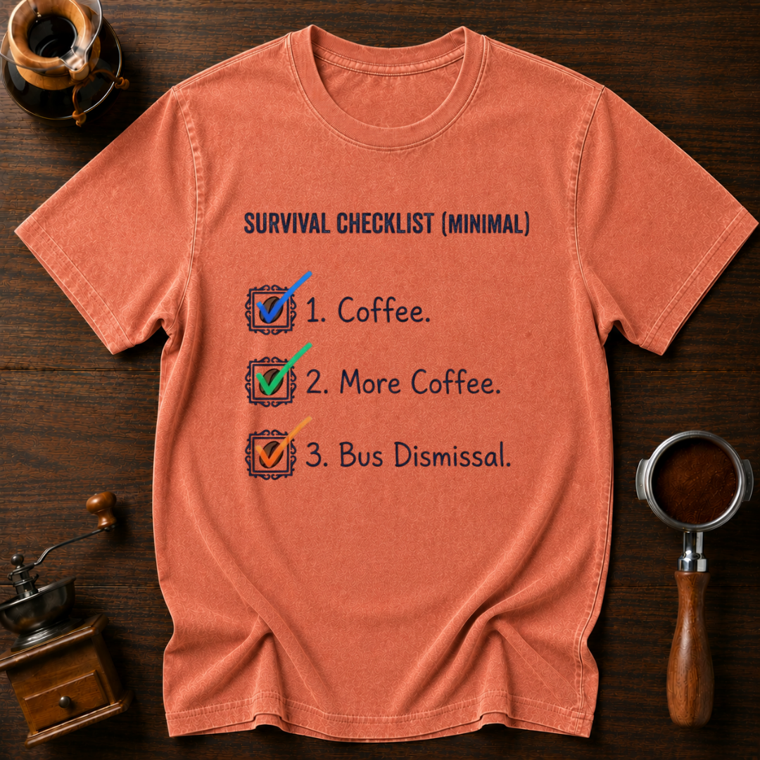 Minimal Survival Checklist Dyed T-shirt