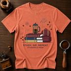 Study Sip Repeat Dyed T-shirt