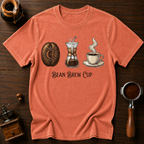 Bean. Brew. Cup. Dyed T-shirt