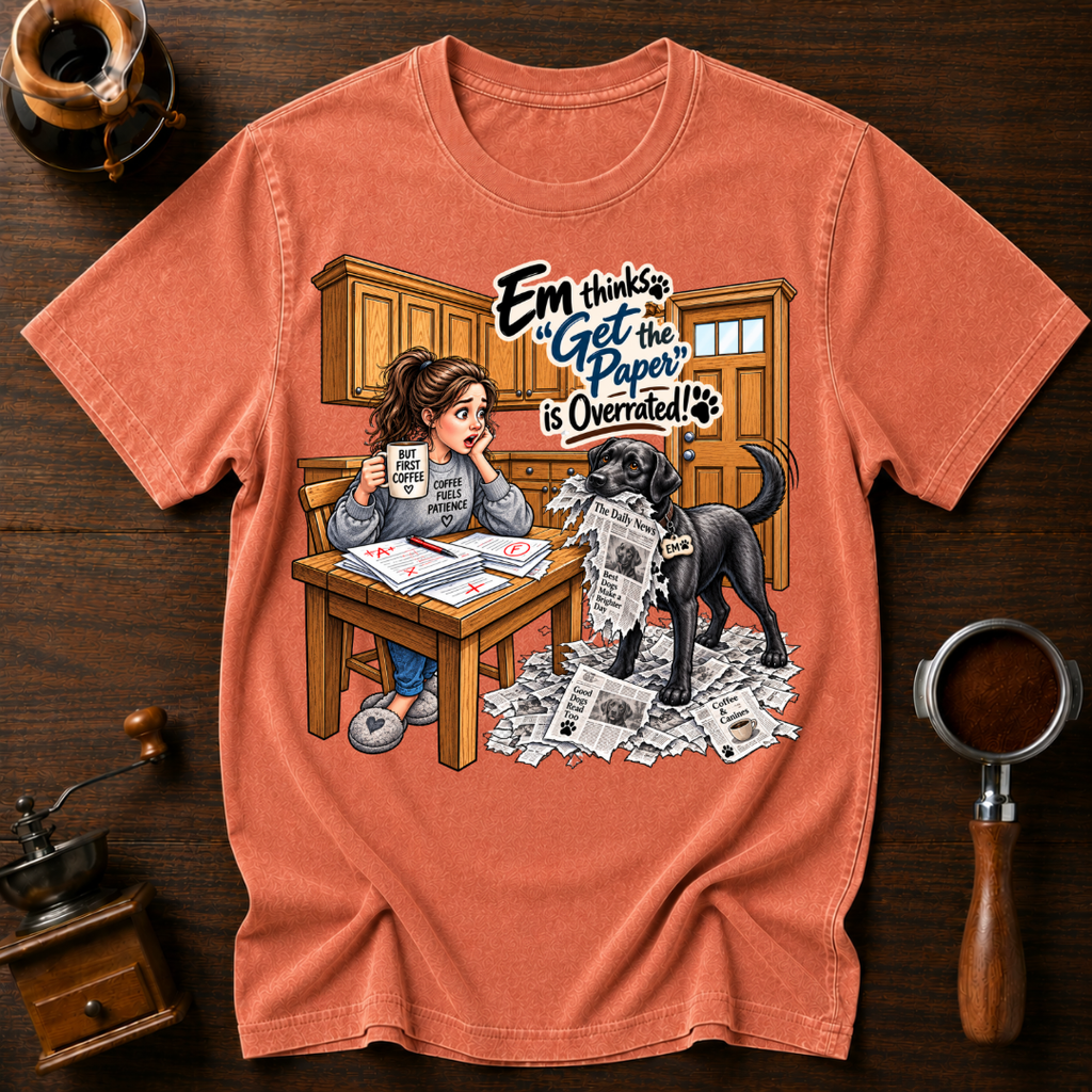 Em Get The Paper Gone Wrong Dyed T-shirt