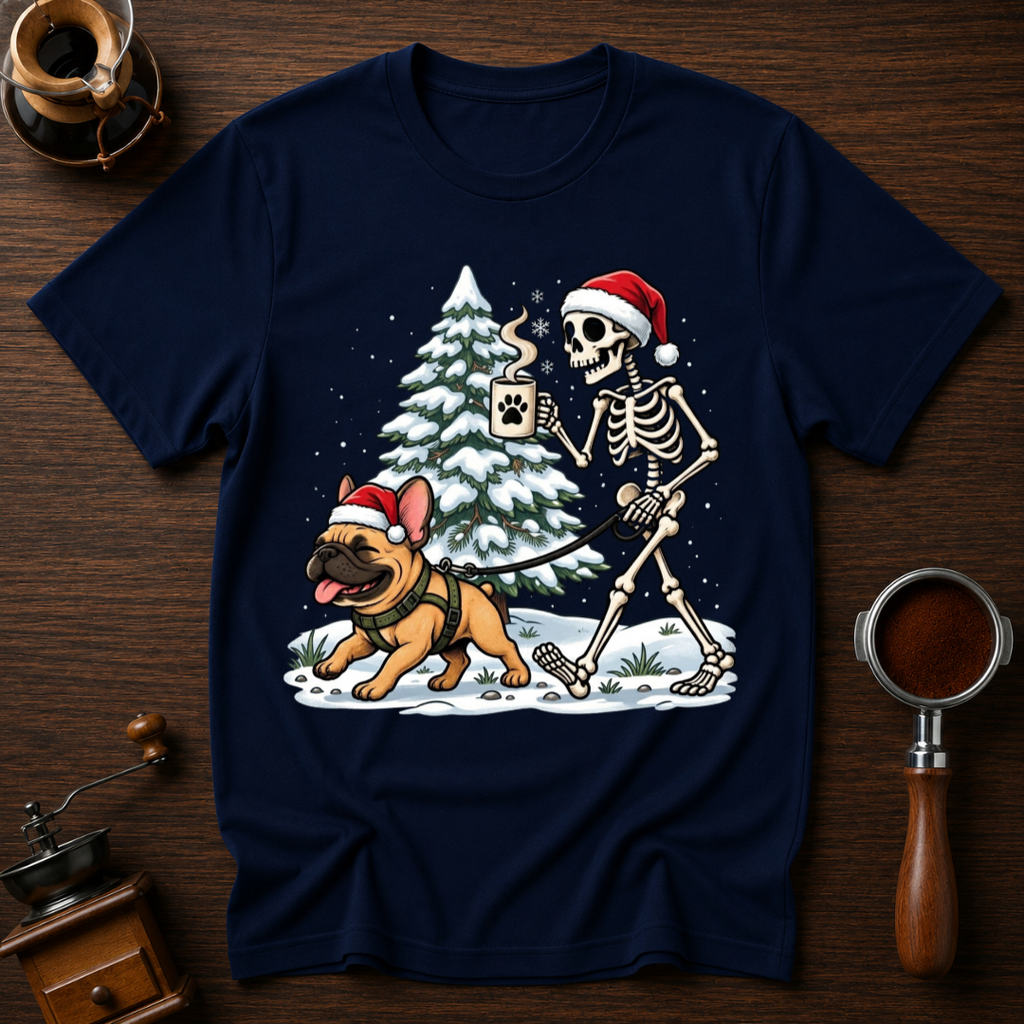 Christmas Coffee Walk Dyed T-shirt