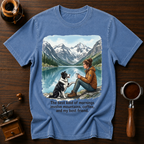 Mountains, Coffee & My Best Friend Dyed T-Shirt