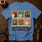 Emotionally Supported By Coffee Dyed T-shirt