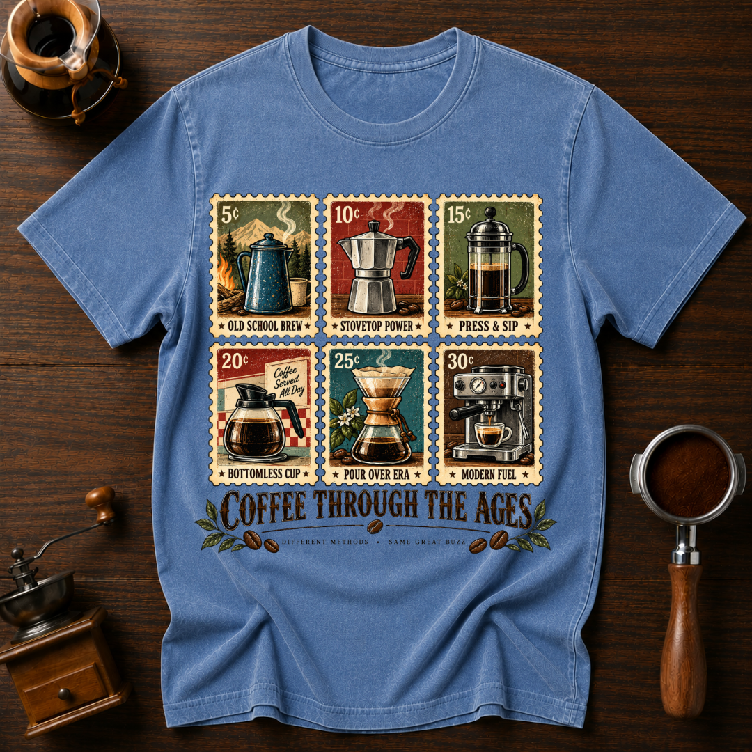 Coffee Through The Ages Dyed T-shirt