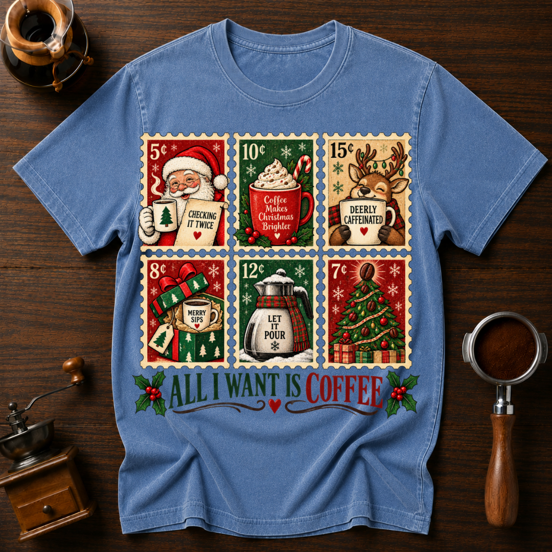 All I Want Is Coffee Dyed T-shirt
