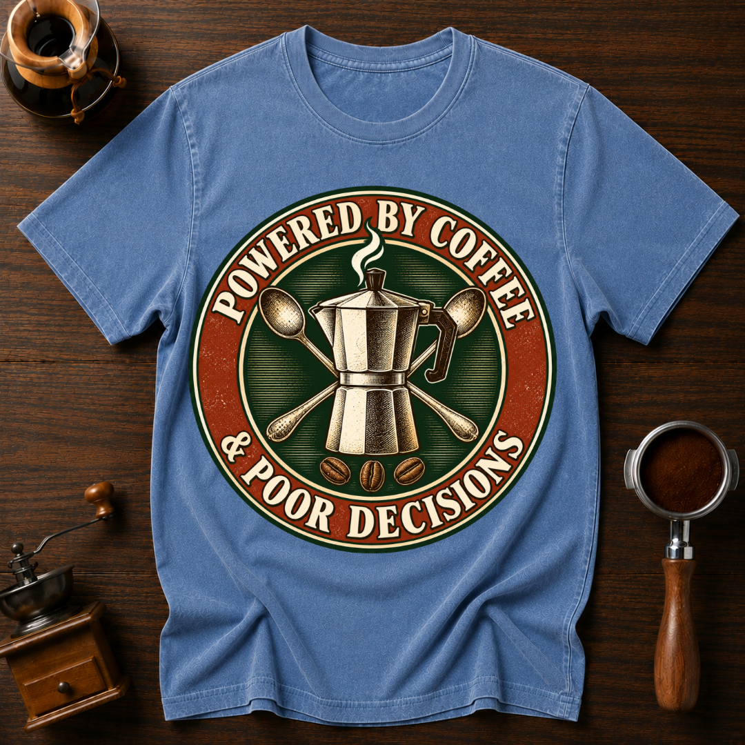 Powered By Coffee & Pour Decisions Dyed T-shirt