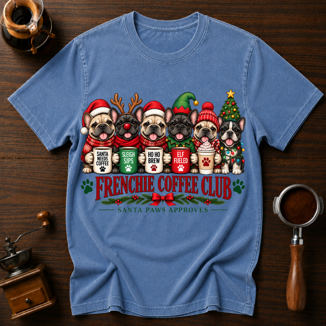 Frenchie Coffee Club Dyed T-shirt