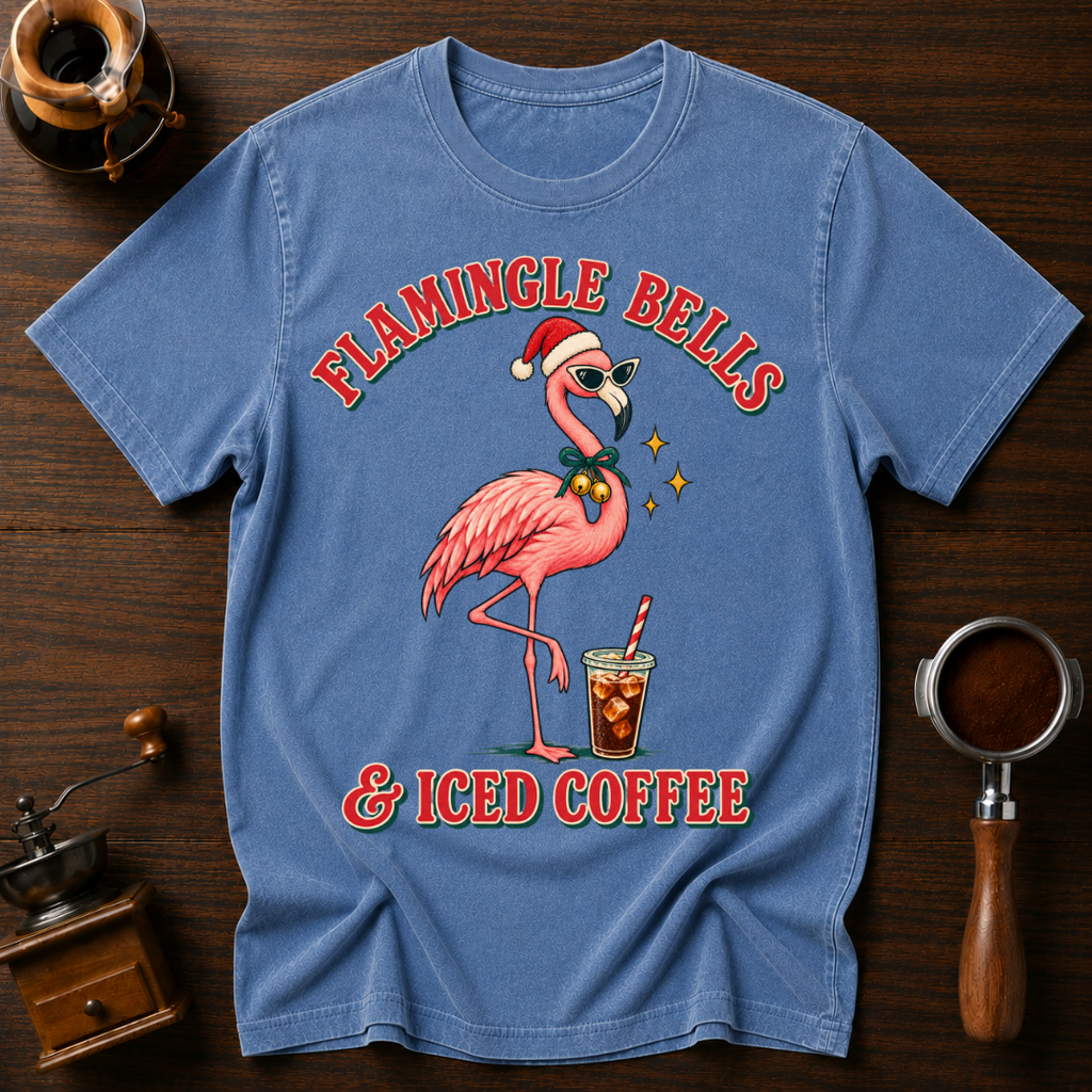 Flamingo Bells & Iced Coffee Dyed T-shirt