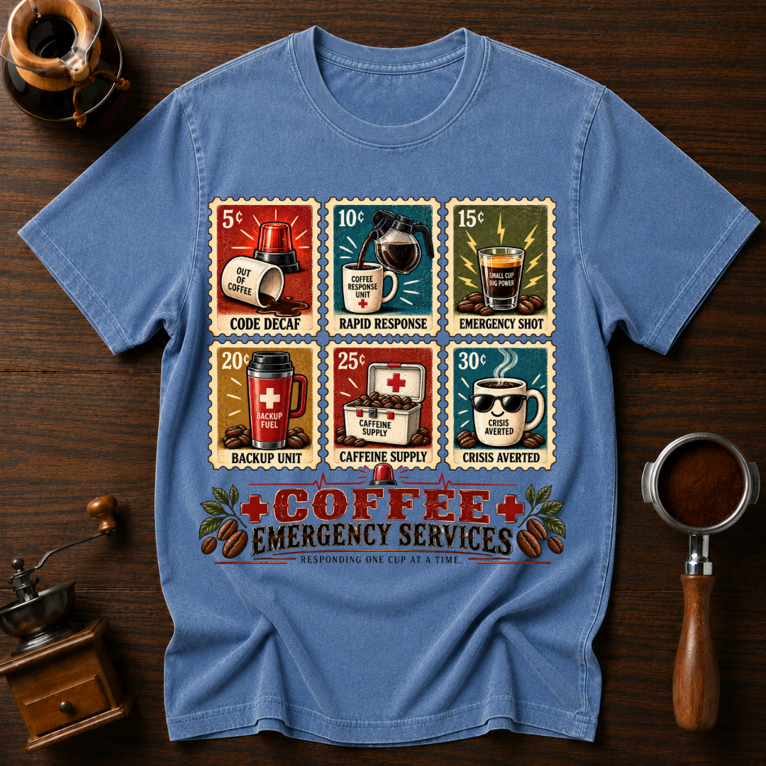 My Daily Coffee Forecast Dyed T-shirt