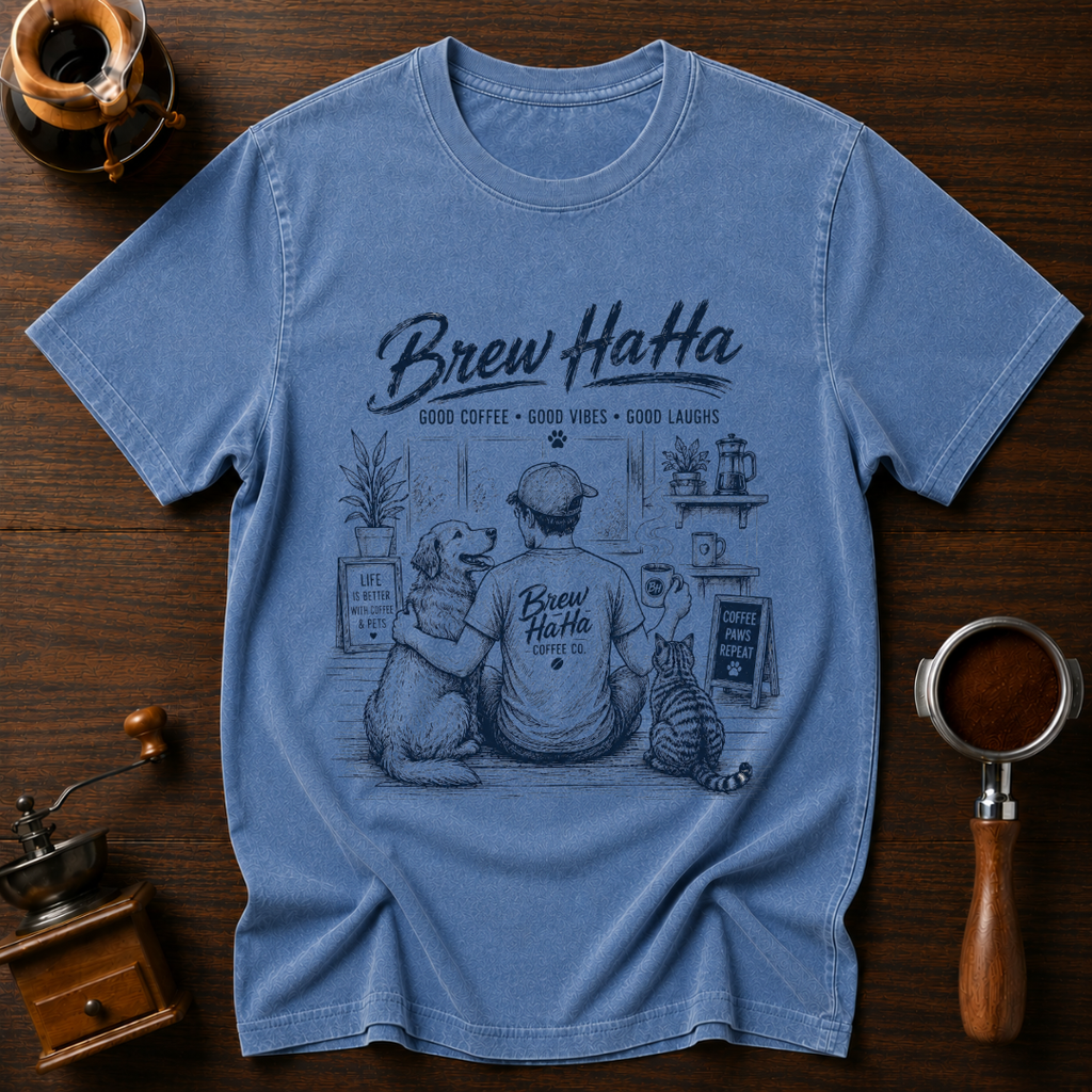 Brew HaHa & Fur Friends Dyed T-shirt