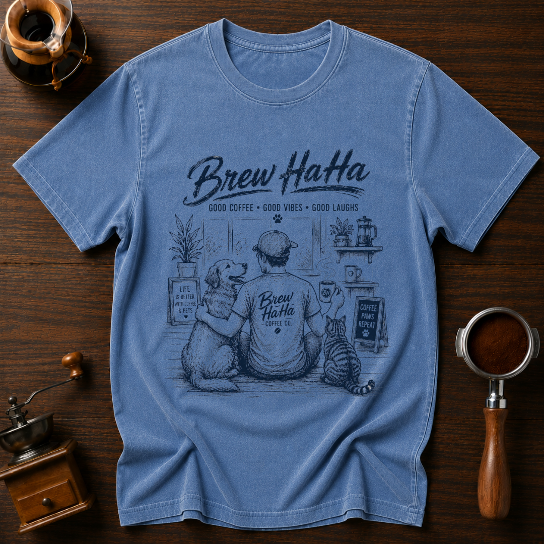 Brew HaHa & Fur Friends Dyed T-shirt