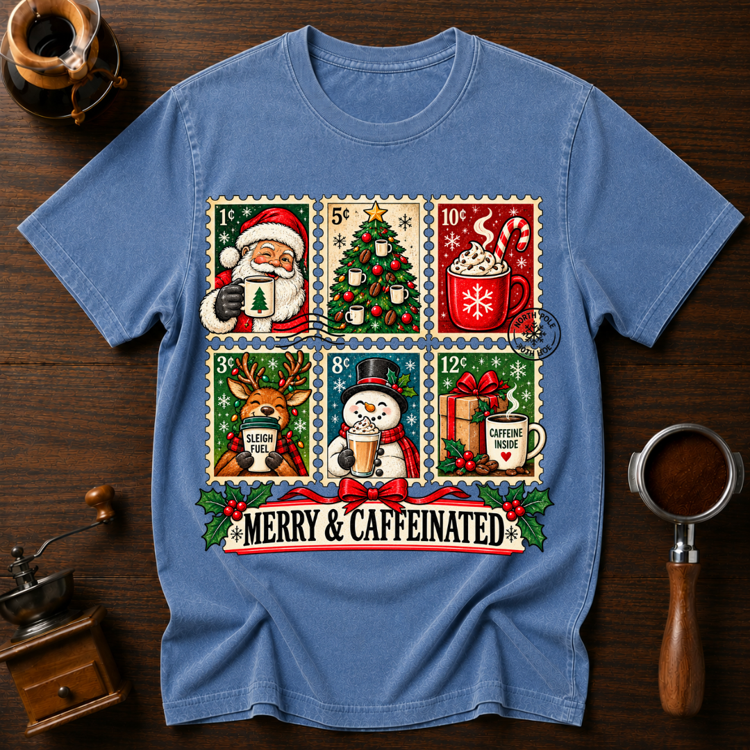 Merry & Caffeinated Dyed T-shirt