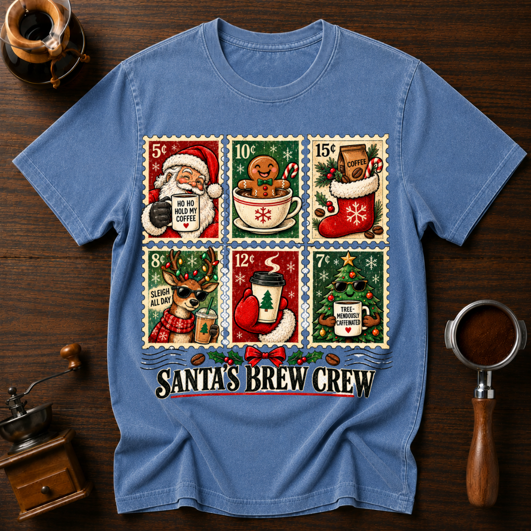 Santa's Brew Crew Dyed T-shirt