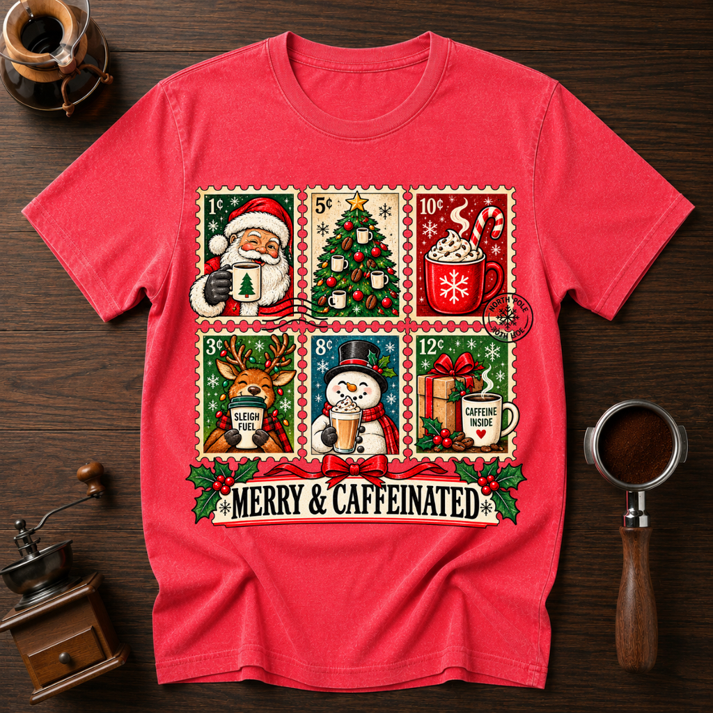 Merry & Caffeinated Dyed T-shirt