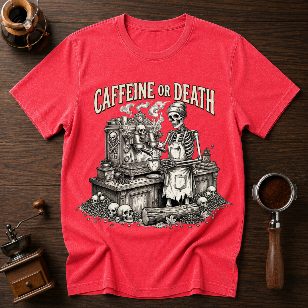 Caffeine or Death Dyed T-shirt