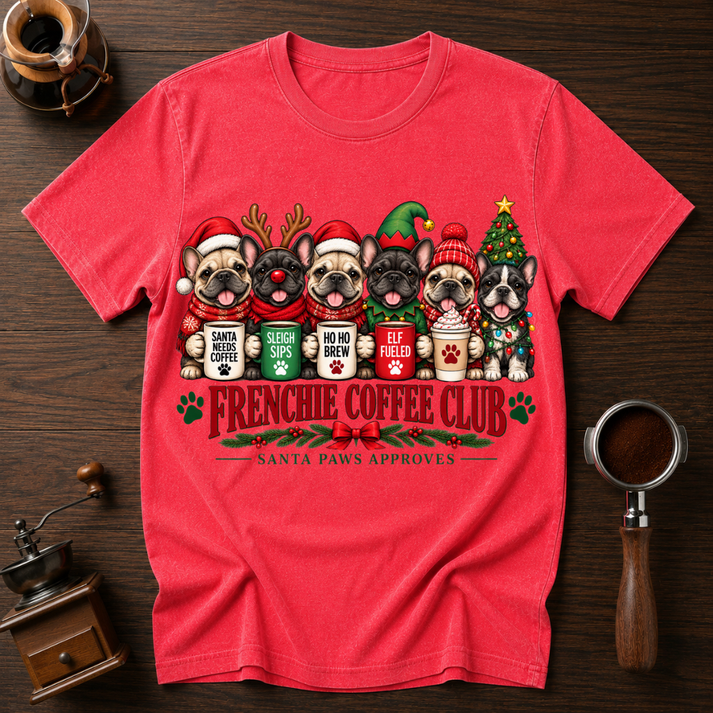 Frenchie Coffee Club Dyed T-shirt