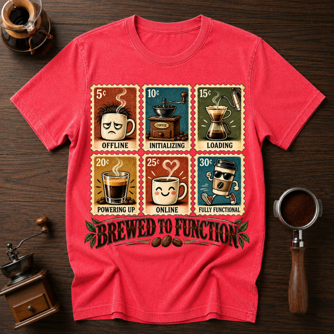 Brewed To Function Stamp Dyed T-shirt