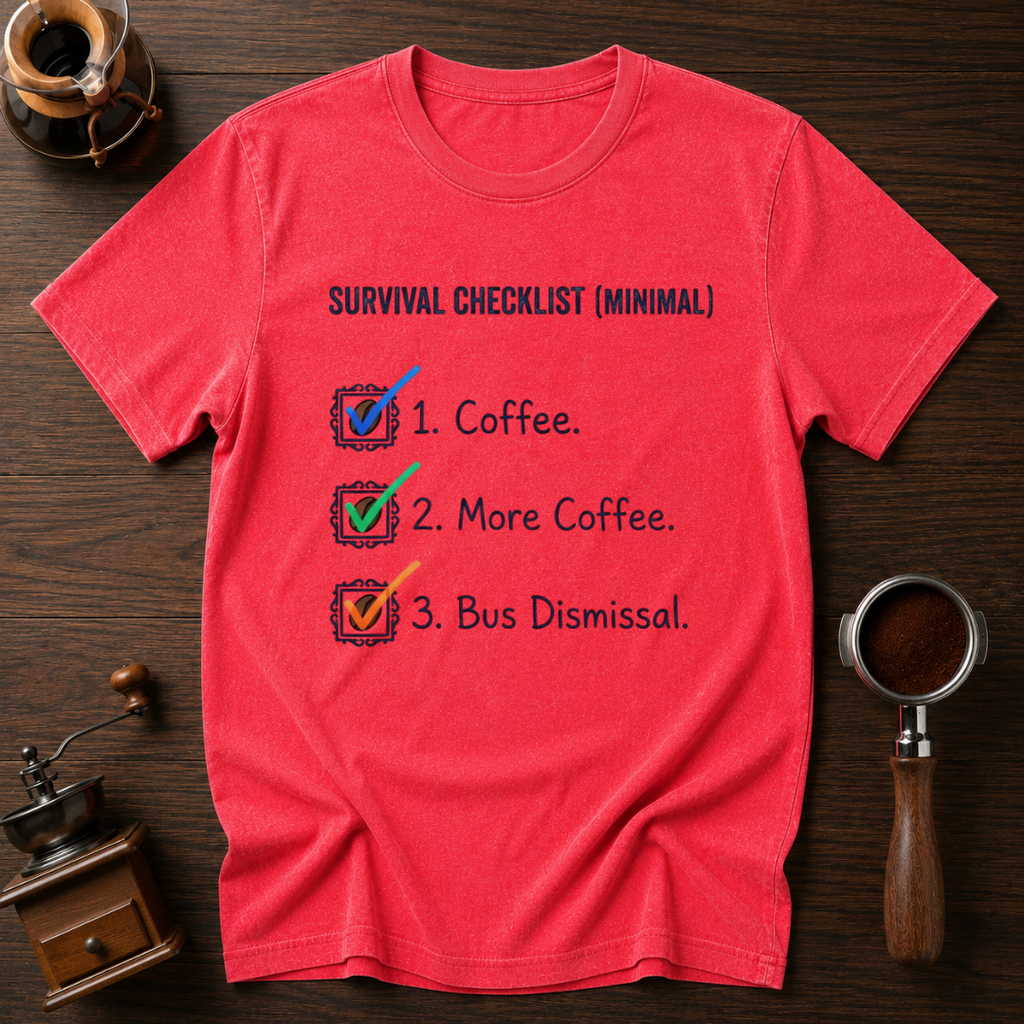Minimal Survival Checklist Dyed T-shirt