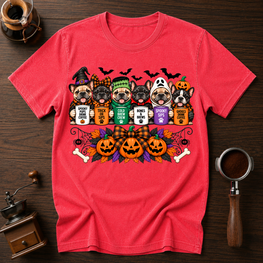 Frenchie Halloween Dyed T-shirt
