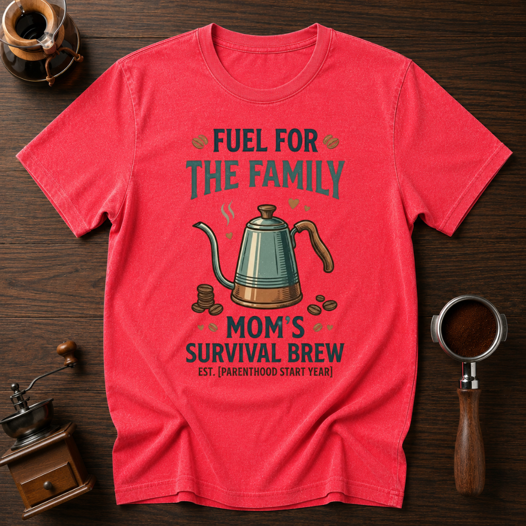 Mom's Survival Brew Dyed T-shirt