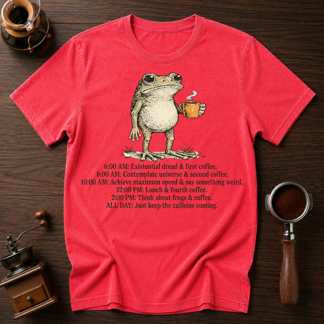Frog's Caffenine Schedule Dyed T-shirt