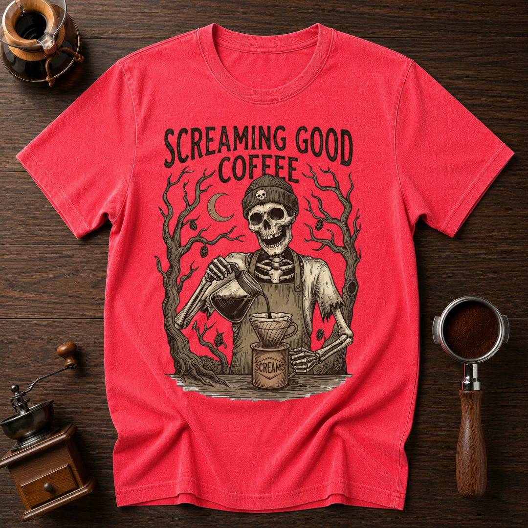 Screaming Good Coffee Dyed T-shirt