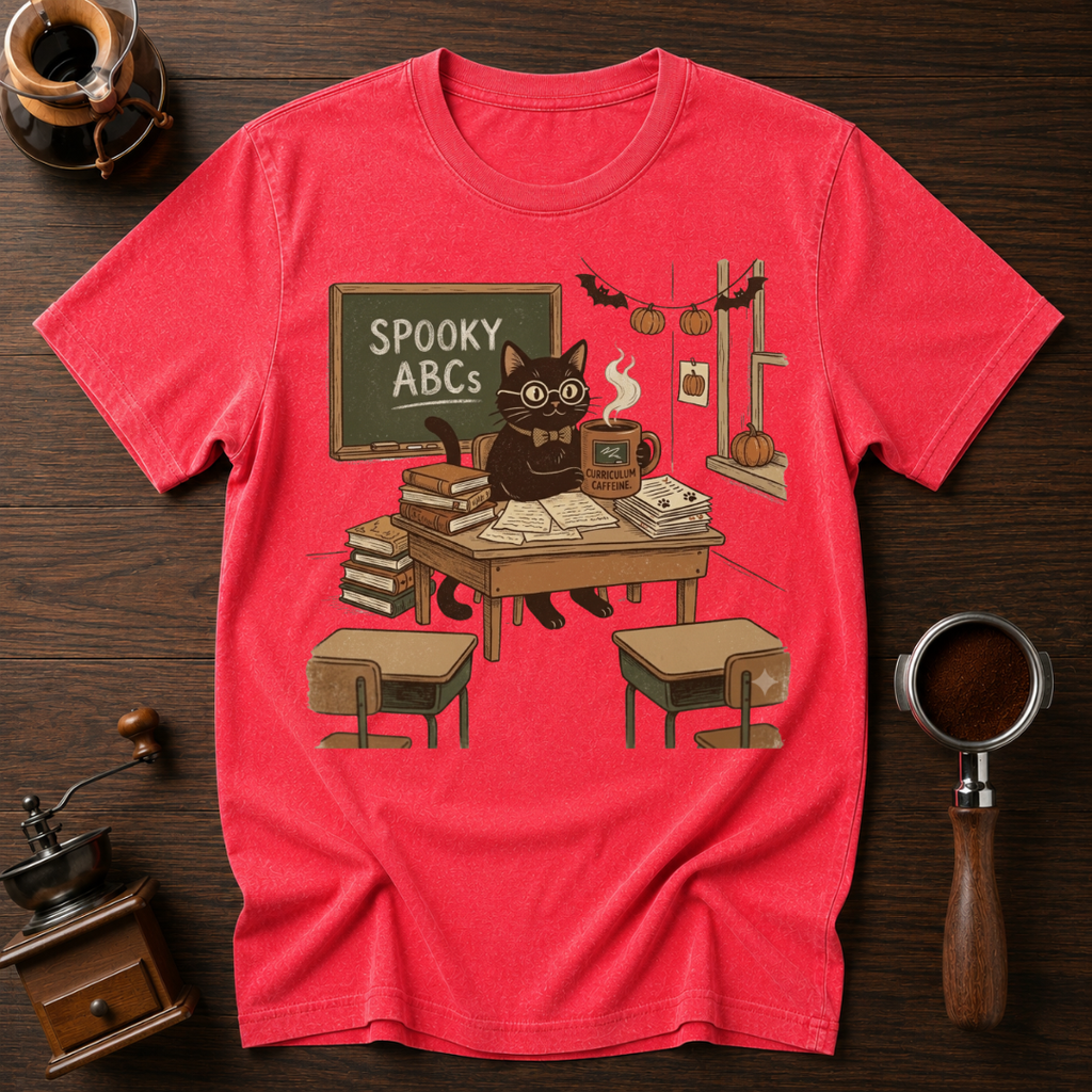 Spooky ABC's Dyed T-shirt