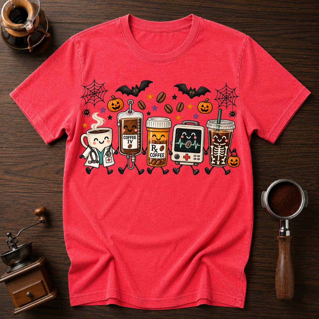 Caffeinated Emergency Department Dyed T-shirt