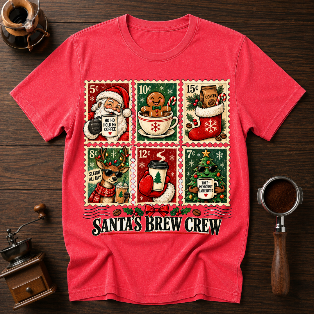 Santa's Brew Crew Dyed T-shirt