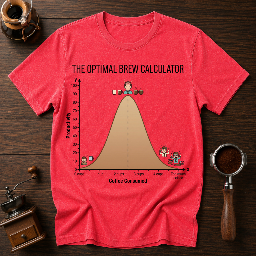 Optimal Brew Caculator Dyed T-shirt