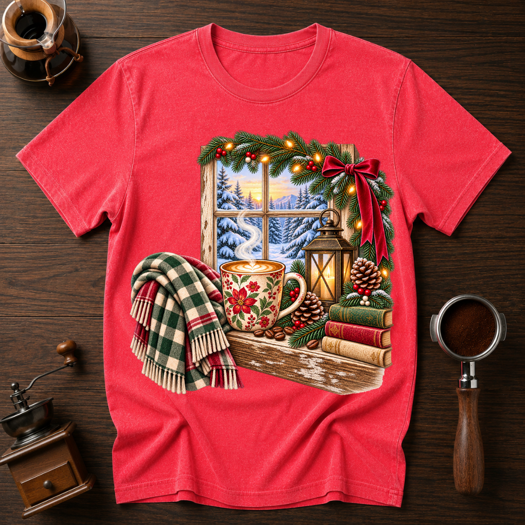 Coffee On Christmas Morning Dyed T-shirt