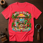 Deck The Palms Pour The Coffee Dyed T-shirt